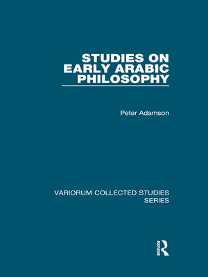 cover image of Studies on Early Arabic Philosophy